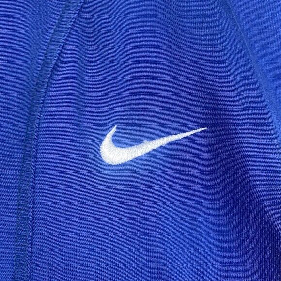 Nike Men's Size L Blue Windbreaker Short Sleeve Spellout Full Zip Vintage 2000's - Picture 5 of 12